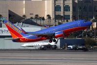 N458WN @ LAS - Southwest Airlines N458WN (FLT SWA772) climbing out from RWY 1R enroute to Birmingham Int'l (KBHM). - by Dean Heald