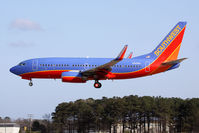 N241WN @ ORF - Southwest Airlines N241WN (FLT SWA1816) arriving from Jacksonville Int'l (KJAX). - by Dean Heald