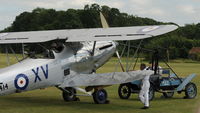 G-AENP @ EGTH - 4. Hucks Starter engaged and about to start the Hawker Hind G-AENP
