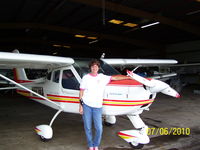 N553MA @ 2L0 - Student pilot Terry Harper waiting for a break in the weather. - by Amanda May