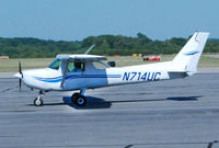 N714UC @ KDAN - 1977 Cessna 152 in Danville VA. - by Richard T Davis