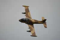 G-UVNR @ EGFH - Low pass by resident Strikemaster (Viper 2) over Runway 22 - by Roger Winser