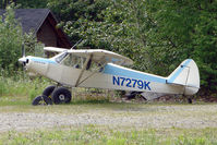N7279K - 1950 Piper PA-18, c/n: 18-187 at the old gravel strip in the centre of Talkeetna town - by Terry Fletcher