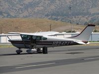 N8942X @ POC - Parked in transient parking and unloading gear - by Helicopterfriend
