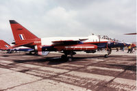 XX830 @ EGDM - Jaguar T.2 of the Empire Test Pilots School in the static park of the 1990 Boscombe Down Battle of Britain 50th Anniversary Airshow. - by Peter Nicholson