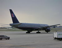 N791UA @ KORD - United Airlines Boeing 777-222, N791UA taxiing to 32L KORD. - by Mark Kalfas
