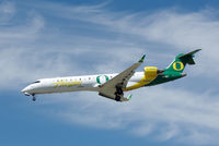 N611QX @ YVR - Landing at YVR. Univeristy of Oregon Ducks c/s