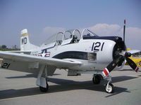 N5015L @ KHHR - North American T-28A Trojan on the ramp at KHHR during the 2004 Air Faire. - by Mark Kalfas