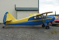 N9844K @ PASX - 1947 Stinson 108-2, c/n: 108-2844 at Soldotna - by Terry Fletcher