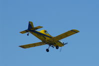 N2378Q - Working the field just west of my neighborhood.  Now watching from my front yard in North Liberty Iowa