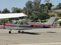 N1755R @ POC - Paked at Howard Aviation - by Helicopterfriend