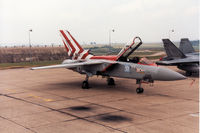 ZE907 @ EGDM - Tornado F.3, callsign Tornado 1, of 229 Operational Conversion Unit at RAF Coningsby on the flight-line at the 1990 Boscombe Down Battle of Britain 50th Anniversary Airshow. - by Peter Nicholson