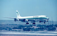 TU-TCD @ LMML - Arriving in Malta back in 1978, beautiful DC8 seen here landing on Runway06. - by raymond