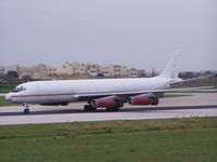 9G-AED @ LMML - DC8 9G-AED of Air Charter Express just landed for a technical stop overnight. - by raymond