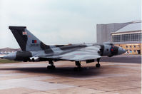 XH558 @ EGDM - Another view of the Vulcan B.2, callsign Vulcan 01, of the Vulcan Display Flight on the flight-line at the 1990 Boscombe Down Battle of Britain 50th Anniversary Airshow. - by Peter Nicholson
