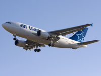 C-FDAT @ EBBR - TSC156, early in the morning, arriving from Montreal, here on short final rwy 25R. - by Philippe Bleus