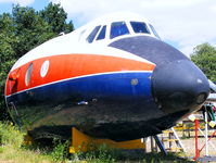 XT575 @ EGLB - nose section of this former Royal Aircraft Establishment Viscount preserved at the Brooklands Museum - by Chris Hall