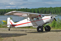 N747BH - 1947 Piper PA-12, c/n: 12-2740 at Willow Seaplane Base - by Terry Fletcher