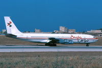G-BDEA @ LMML - B707 G-BDEA of Anglo Cargo seen entering the runway, preparing for departure - by raymond