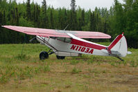N1103A @ L85 - 1951 Piper PA-18-125, c/n: 18-691 at Mackey Lake landstrip - by Terry Fletcher