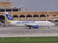 F-GIXM @ LMML - B737 F-GIXM of Axis Airways at Malta International Airport on 12-11-04 - by raymond