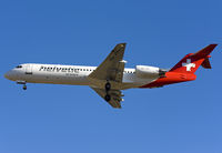 HB-JVC @ EBBR - Swiss guest on short final rwy 25Rby a brilliant summer day. - by Philippe Bleus