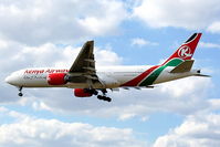 5Y-KQU @ EGLL - Kenya Airways - by Chris Hall