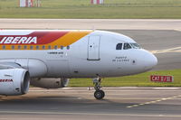 EC-JVE @ EDDL - Iberia, Airbus A319-111, CN: 2843, Aircraft Name: Puerto de la Cruz - by Air-Micha