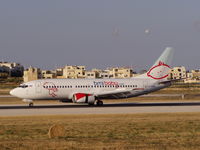 G-OGBD @ LMML - B737 G-OGBD of BMIBaby seen while operating a weekly flight in the summer season.... - by raymond
