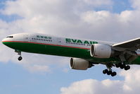 B-16705 @ EGLL - EVA Air - by Chris Hall