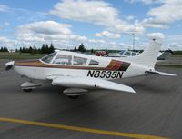 N8535N @ KPKD - Piper PA-28-235 Cherokee Pathfinder at Park Rapids Avionics. - by Kreg Anderson