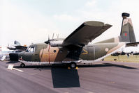 16502 @ EGDM - CASA ECM Aviocar of 502 Esquadron Portuguese Air Force at Sintra Air Base on display at the 1990 Boscombe Down Battle of Britain 50th Anniversary Airshow. - by Peter Nicholson
