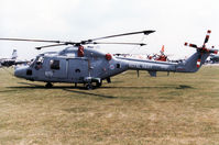 ZF557 @ EGDM - Lynx HAS.3 of 702 Squadron on display at the 1990 Boscombe Down Battle of Britain 50th Anniversary Airshow. - by Peter Nicholson