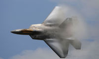 08-4157 @ KSTC - F-22 Raptor at the Great Minnesota Air Show - by Todd Royer
