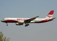 RA-64050 @ LEBL - Landing rwy 25R... Additional 'National Football Team' sticker near the first door... - by Shunn311