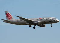 OE-LEX @ LEBL - Landing rwy 25R - by Shunn311