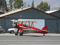 N66711 @ SZP - 1941 Boeing Stearman IB75A, Jacobs R-755B2 275 Hp, Restricted experimental class, taxi after landing - by Doug Robertson