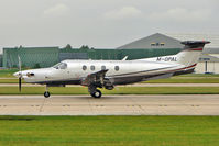 M-OPAL @ EGCC - Pilatus Aircraft Limited PC-12, c/n: 1179 departing from Manchester UK - by Terry Fletcher