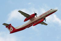 D-ABQF @ EGSS - Air Berlin De Havilland Canada DHC-8-402 Dash 8 - by Chris Hall