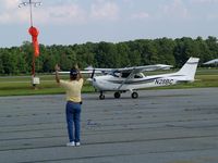 N28BC @ GWW - Arrival taxi @ Goldsboro-Wayne for short-term apron parking - by George Zimmerman