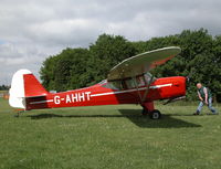 G-AHHT @ EGHP - RESIDENT AUSTER GETTING THE PROP SWUNG - by BIKE PILOT