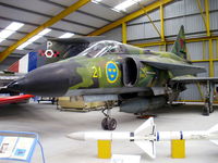37918 @ X4WT - SAAB Viggen AJSH 37 at the Newark Air Museum - by Chris Hall