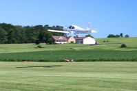 N443MB @ 2D7 - Departing the Father's Day breakfast fly-in, Beach City, Ohio. - by Bob Simmermon