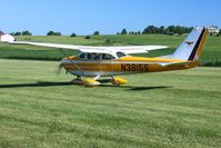 N3815S @ 2D7 - Arriving at the Father's Day breakfast fly-in, Beach City, Ohio.