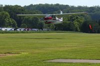 N4610B @ 2D7 - Arriving at the Father's Day breakfast fly-in, Beach City, Ohio.