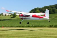 N4610B @ 2D7 - Arriving at the Father's Day breakfast fly-in, Beach City, Ohio.