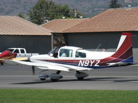 N9YZ @ SZP - 1975 Grumman American AA-5 CHEETAH, Lycoming O-320 150 Hp, landing roll Rwy 22 Young Eagles Flight - by Doug Robertson