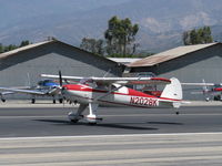 N2028K @ SZP - 1947 Luscombe 8E SILVAIRE, Continental C85 85 Hp, landing roll Rwy 22 - by Doug Robertson