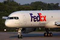 N921FD @ ORF - A close-up of the nose of FedEx Maggie N921FD (FLT FDX307) exiting RWY 5 at Taxiway Echo after arrival from Memphis Int'l (KMEM).