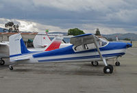 N694MD @ KRHV - 1959 Cessna 180C in bright sunshine @ Reid-Hillview Airport, CA - by Steve Nation